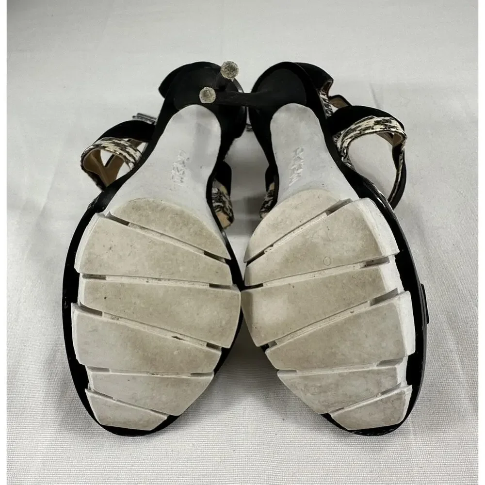 L.A.M.B Open Toe Platform Leather High Heel Stiletto Sz6M Stunning Gorgeous - Picture 11 of 12